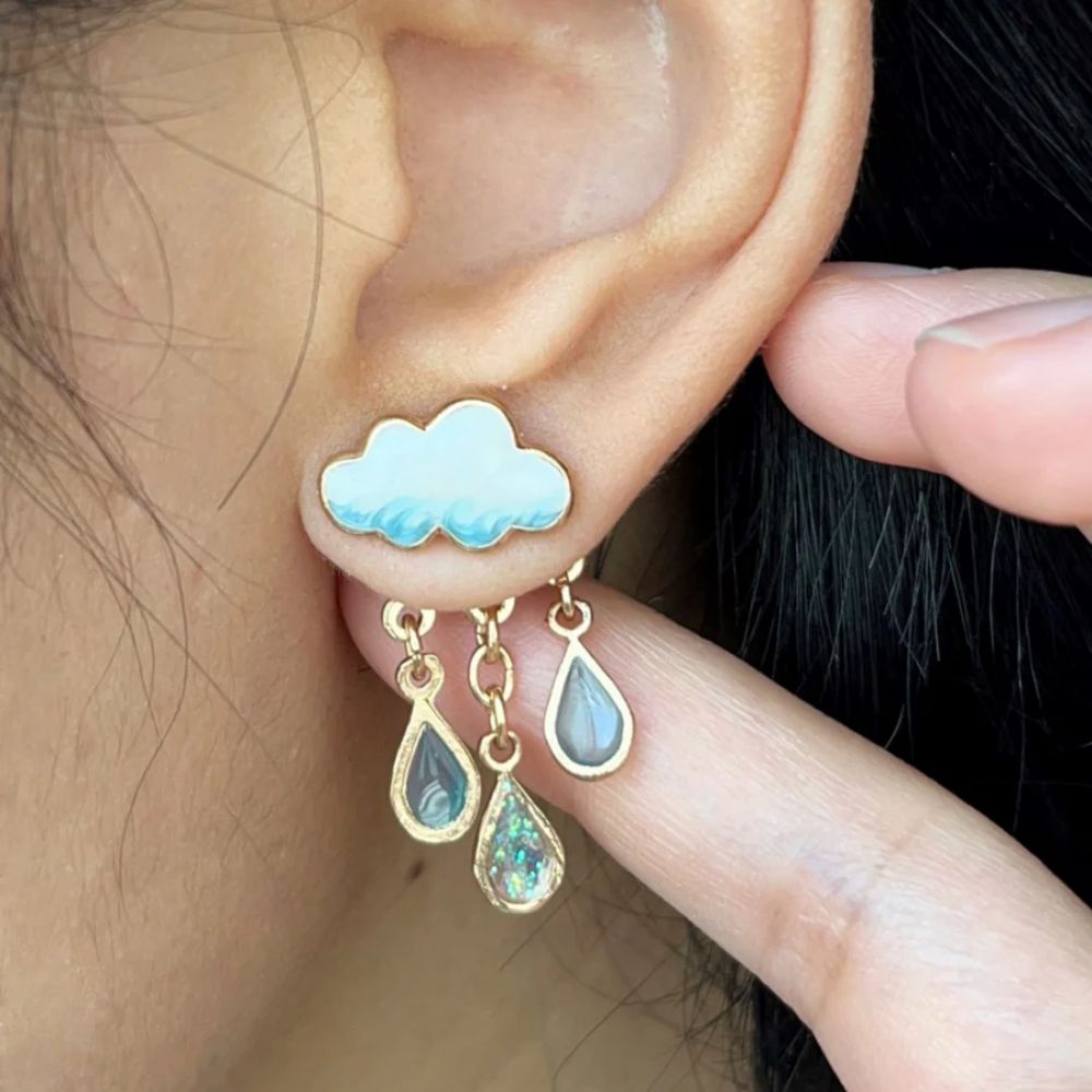 RAINDROP EARRINGS (PAIR)-1