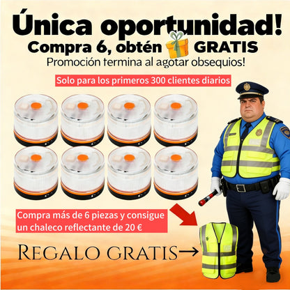 🔥ÚLTIMAS 6 HORAS🔥: 70% DE DESCUENTO⭐Luz de Emergencia V16 DGT 3.0 – Aprobada 2026, Magnética IP54 – Cumple con la Normativa 2026