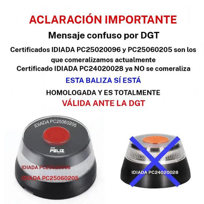 Baliza V16 | 2ª GENERACION Geolocalización DGT 3.0 | Luz Emergencia Coche Homologado DGT | SIM y Datos Pagados hasta 2038